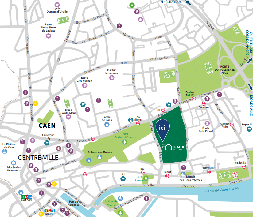 plan masse caen résidence eléonore