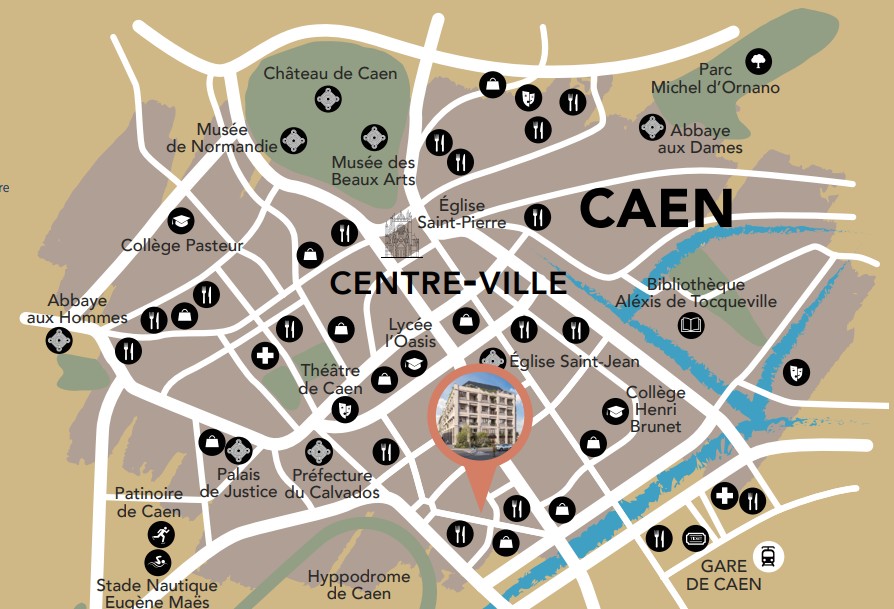 plan masse caen coeur st jean