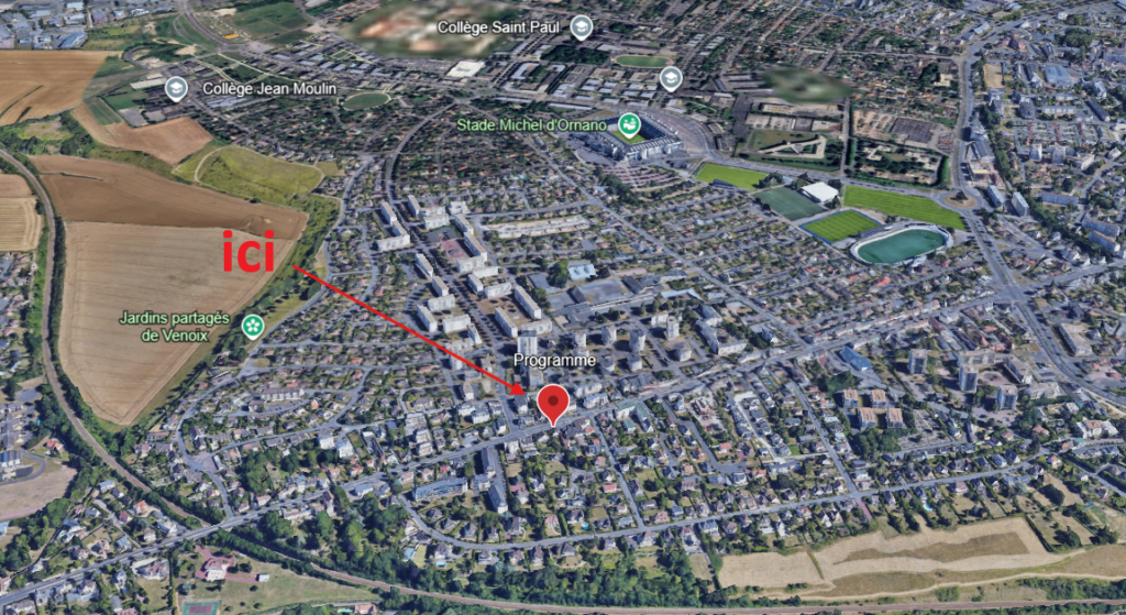 plan masse caen terrasses de venoix